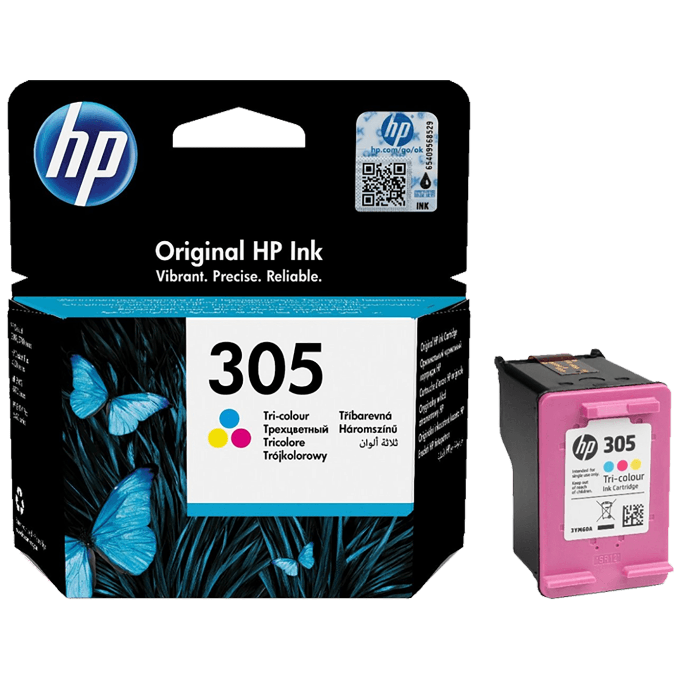 HP, Tinta 305 (3YM60AE), kolor, 3YM60AE