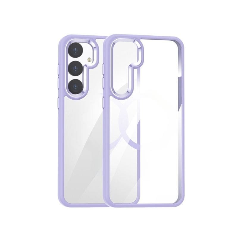 Maska za mobitel Magnetic za Samsung S24 Plus, 360°, Staklena, Srebrna boja