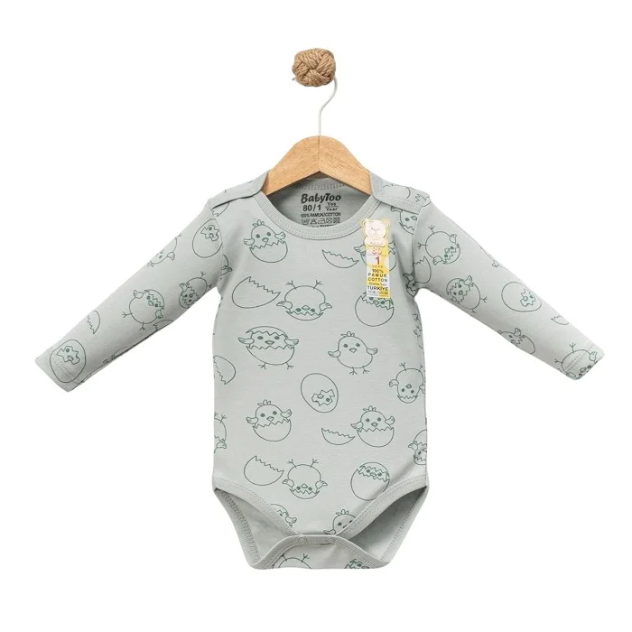 Bodi za bebe dugih rukava 537984, Sivi