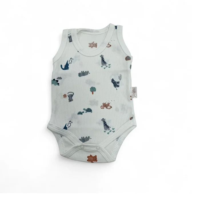 Vrabac Bodi  za bebe bez rukava 130357, Beli