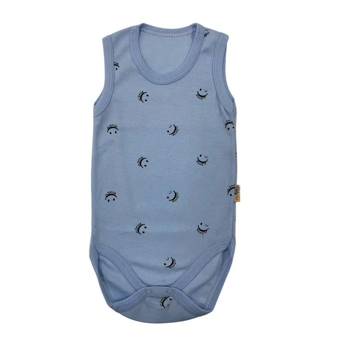 Vrabac Bodi za bebe bez rukava 224578, Plavi