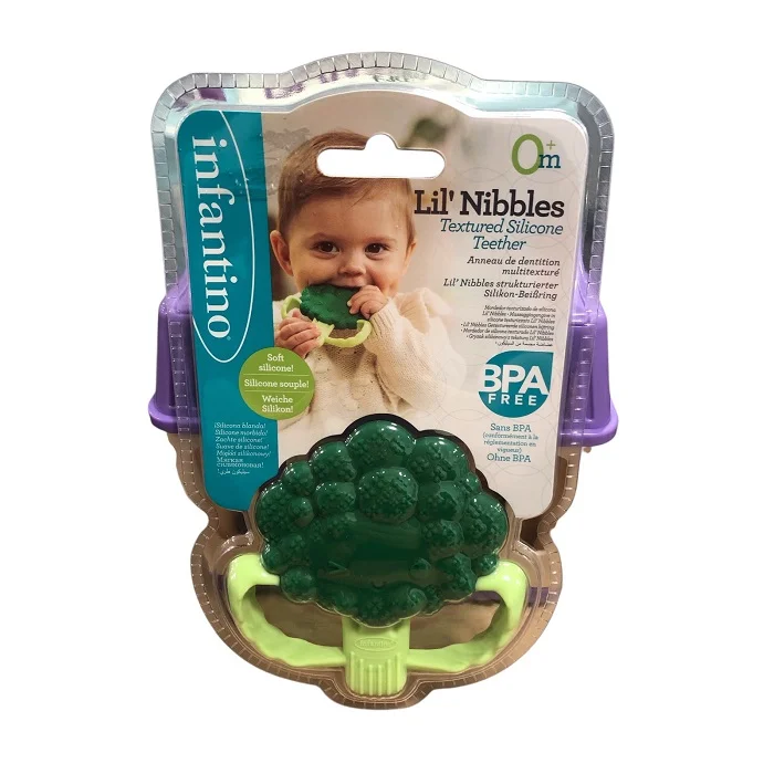 Vrabac Silikonska glodalica za bebe Brokoli 316730, Zelena