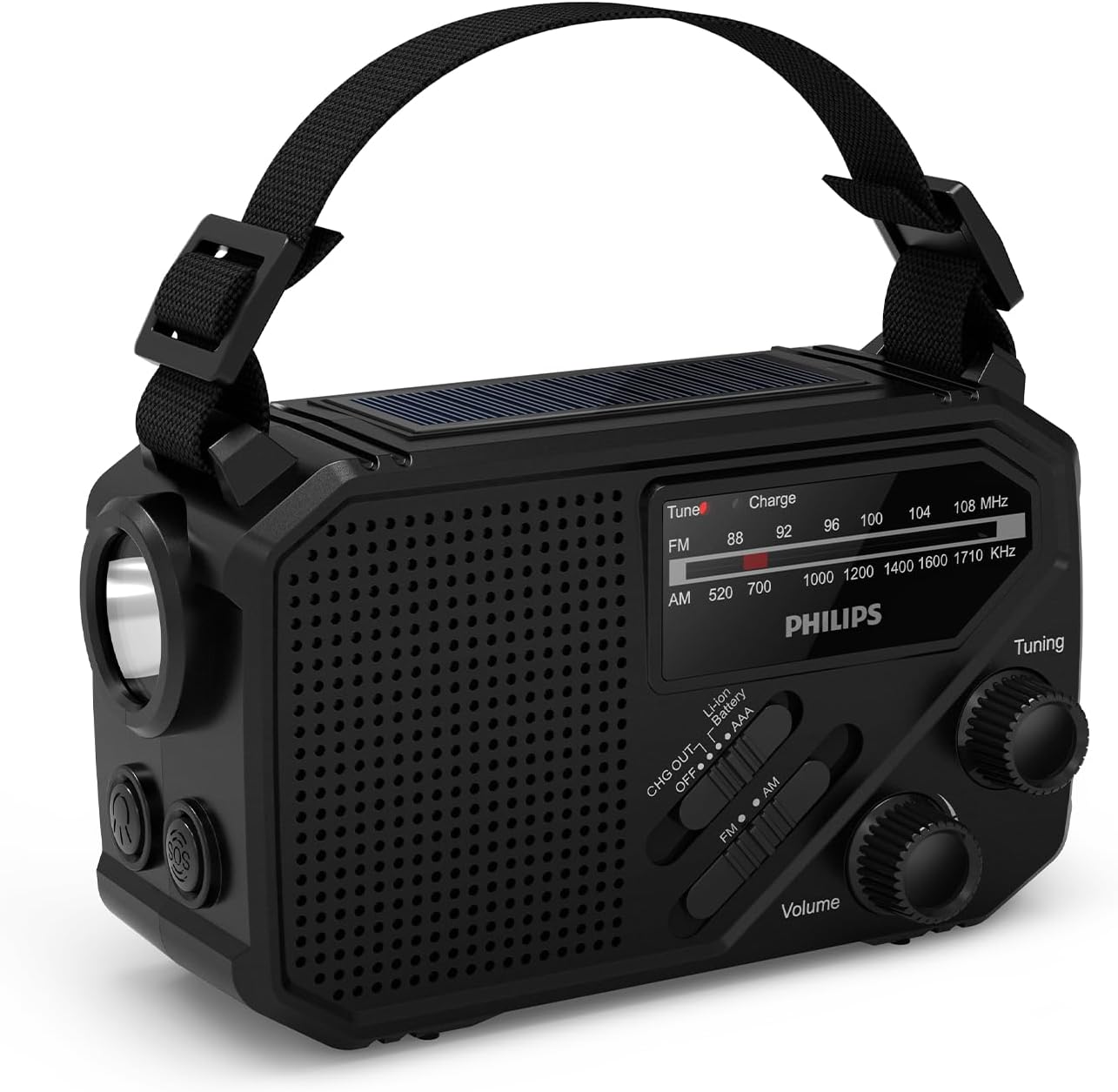 BF Philips TAR1609/00 prenosniradio sa svjetiljkom; FM/AM;ugrađena litij-ionska baterija
