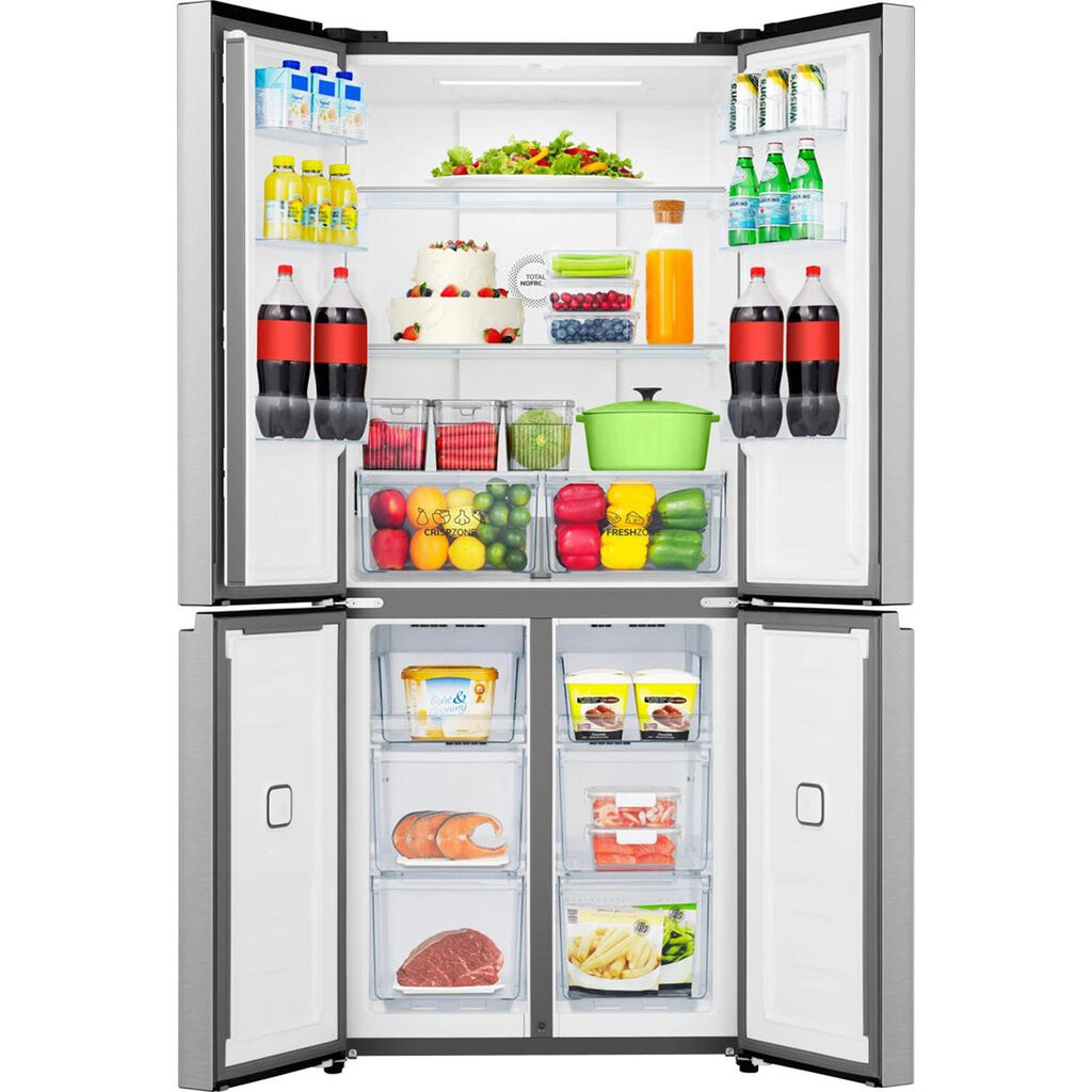 Gorenje Side by side frižider NRM819E61X, 460 l, Inverter kompresor, SIvi | Ananas