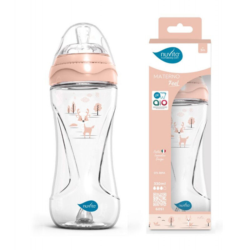 Nuvita Flašica za bebe, Anti colic, 330 ml, Kajsija