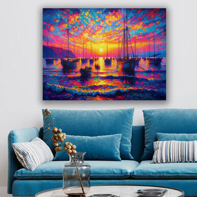 Wallity Dekorativna slika na platnu KNV9963-5070, 50x70 cm, Šarena