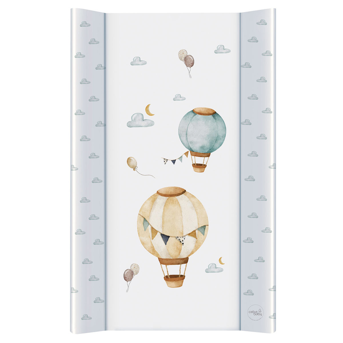 CEBA BABY Tvrda podloga za presvlačenje Baloni, 50x80cm, Bela
