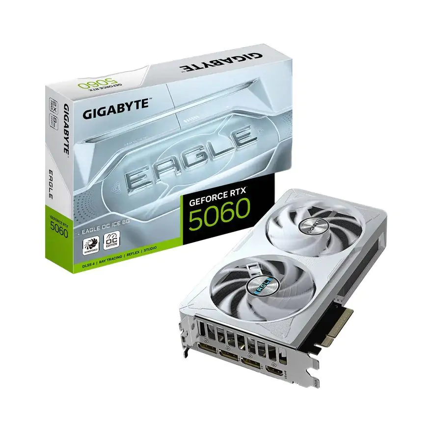 Gigabyte grafička kartica GV-N5060EAGLEOC, ICE-8GD, GeForce, RTX 5060, EAGLE OC ICE, 8GB