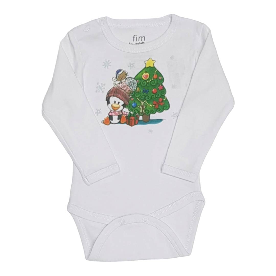 FIM Novogodišnji bodi za bebe, Beli