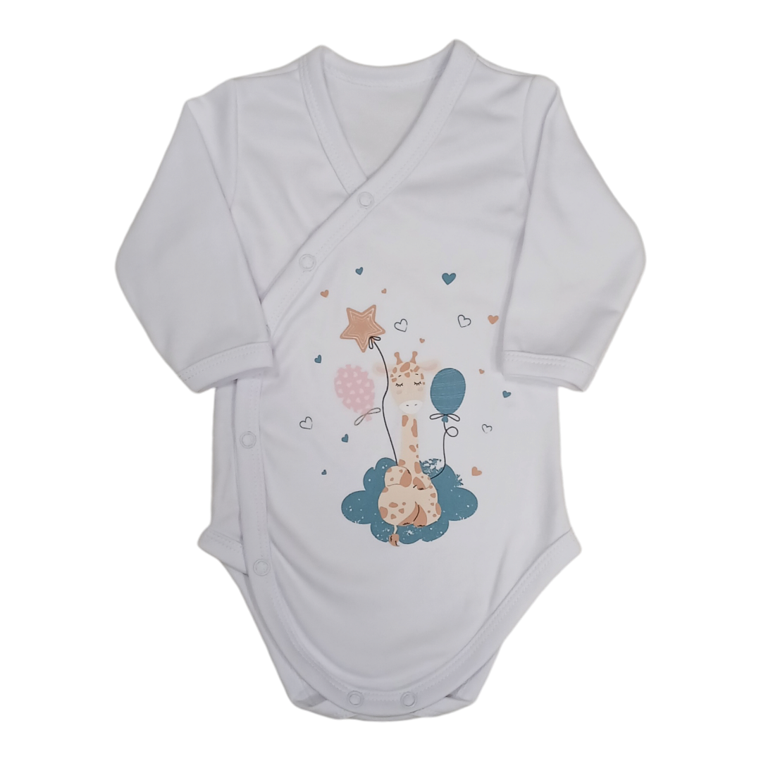 SAN-TEX Bodi za bebe dugih rukava CORALL, Beli