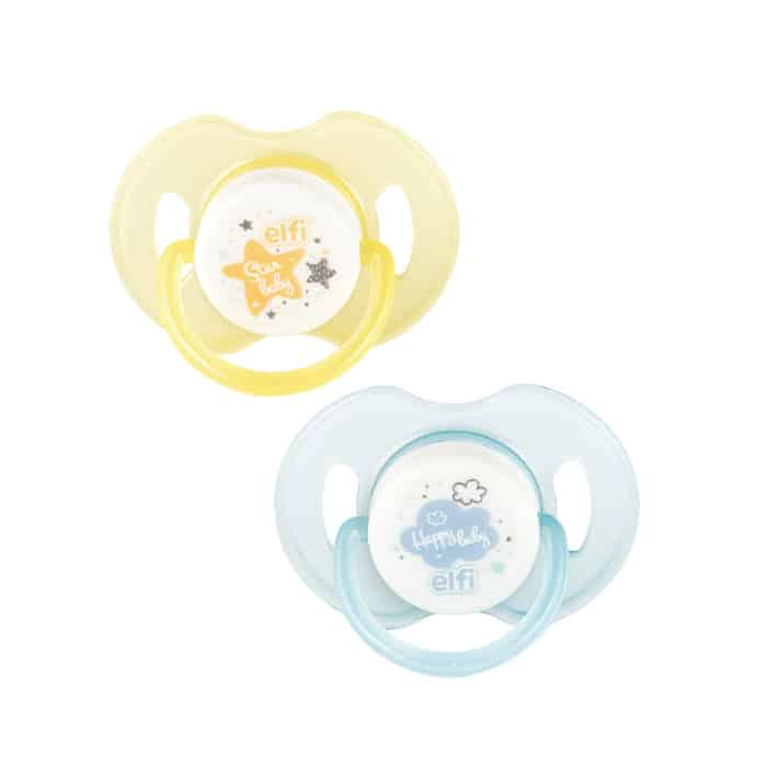 Elfi Set silikonskih anatomskih varalica za bebe Sweet baby, 0-6 meseci, 2 komada