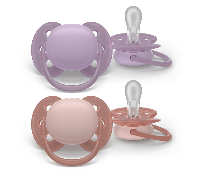 Philips Avent Varalica Soft, 6-18m, 2 kom, Lila/Nude