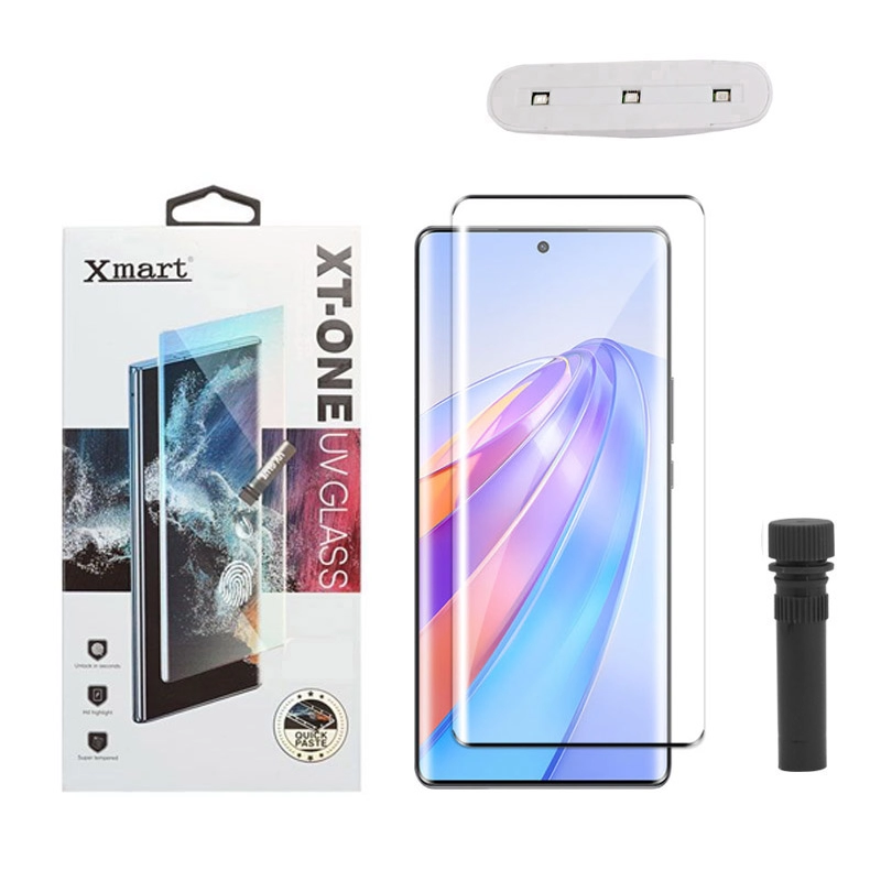 Zastitno staklo Tempered Glass Premium UV Glue Full Cover + Lampa za Honor Magic 6 Lite