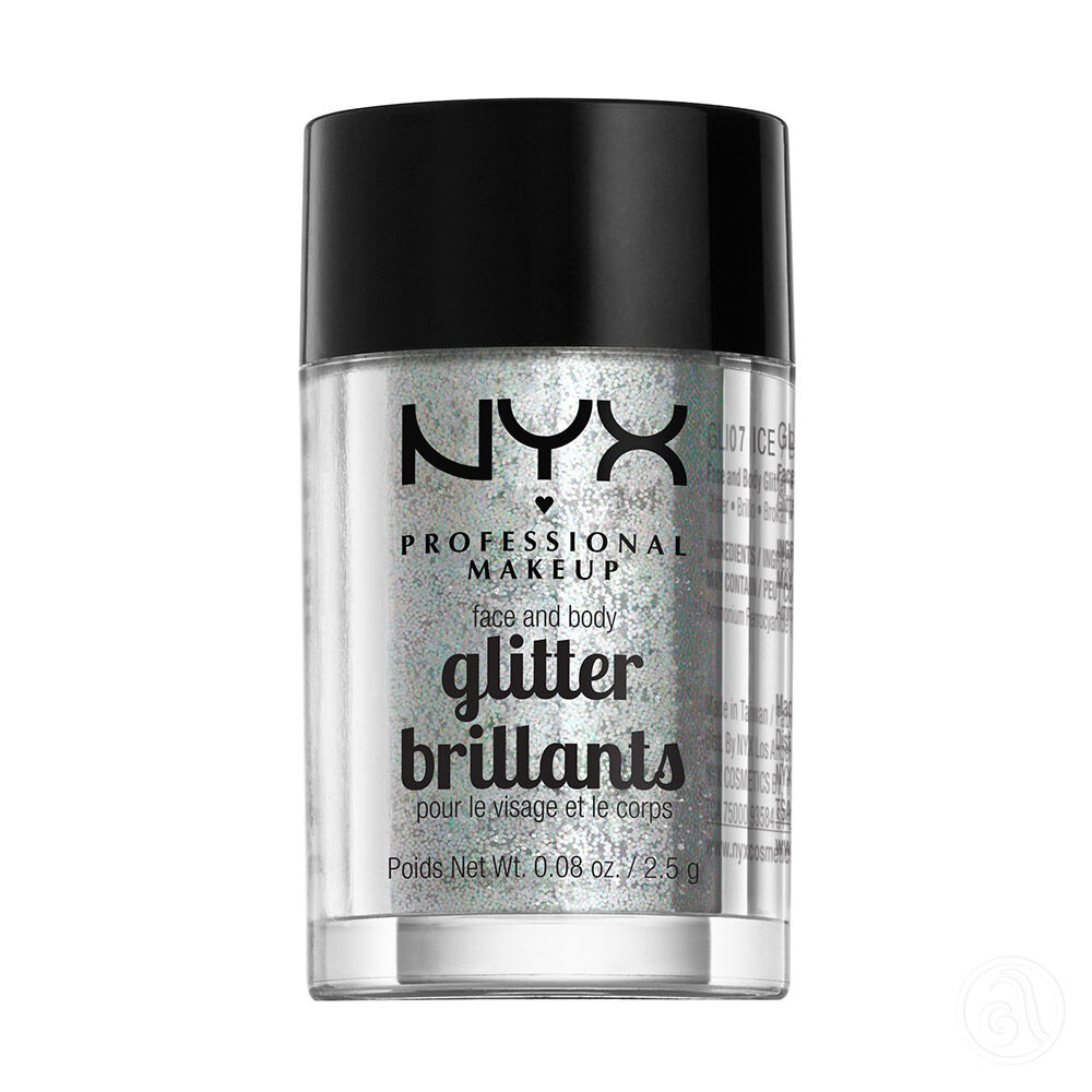NYX Professional Makeup Gliter za lice i tijelo Face & Body Glitter GLI07 Ledena, 2.5 g