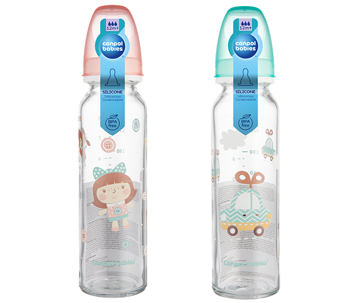 Canpol Babies Staklena boca 240 ml, 12+