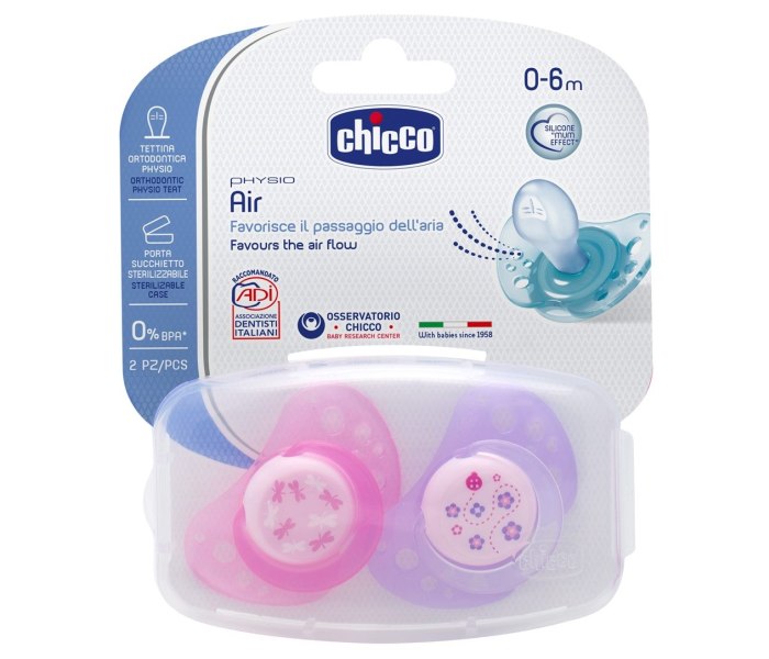 Chicco Silikonske varalice Physio Air, 6+ meseci, 2 komada