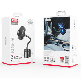 Auto držač za mobilni telefon XO-C105, Za čašu, Savitljiv, Crni