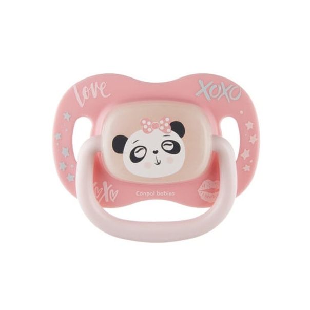 Canpol Babies Silikonska varalica 6-18m Exotic animals Panda. Roze