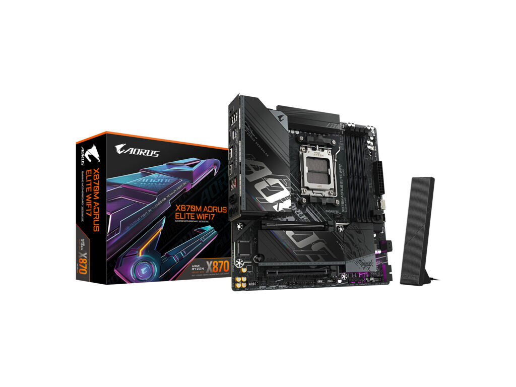 GIGABYTE matična ploča X870M AORUS ELITE AM5, 4x DDR5, 2x M.2, 2xSATA 2x HDMI, 12x USB, mATX