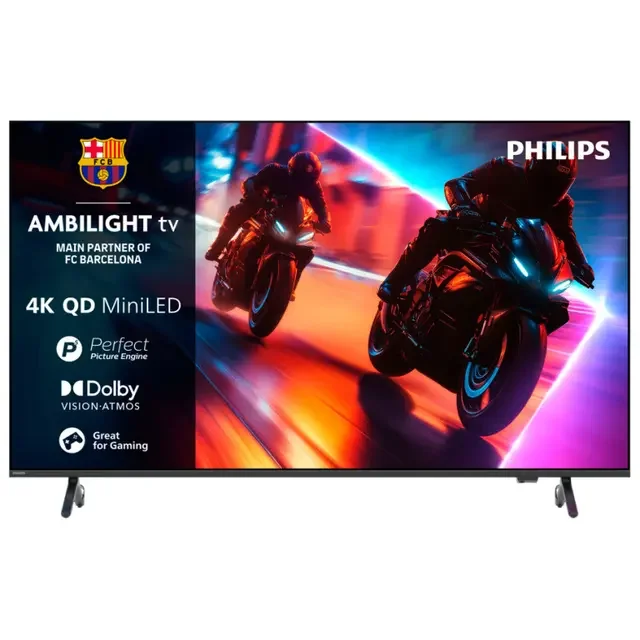 PHILIPS QD MiniLED televizor 65MLED920/12, 4K Ultra HD, Titan OS, Smart TV, Ambilight, 144 Hz VRR, P5 Perfect Picture Engine, Crni