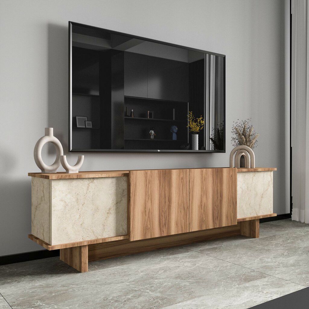 Hanah Home TV komoda Diana, 180x50x33 cm, Siva-Orah