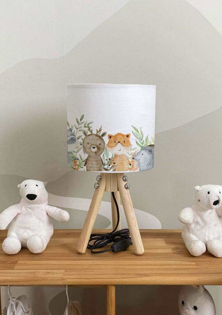 Bata i seka Dečija stona lampa Životinje, Bela