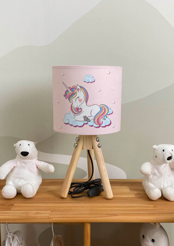 Bata i seka Dečija stona lampa Jednorog, Roze