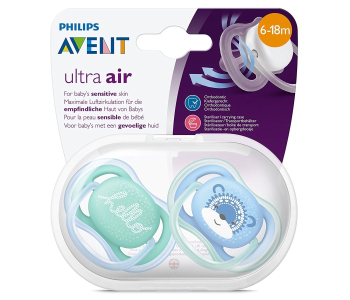 Philips Avent Ortodontske varalice za bebe Ultra Air Deco, 6-18 meseci, 2 komada