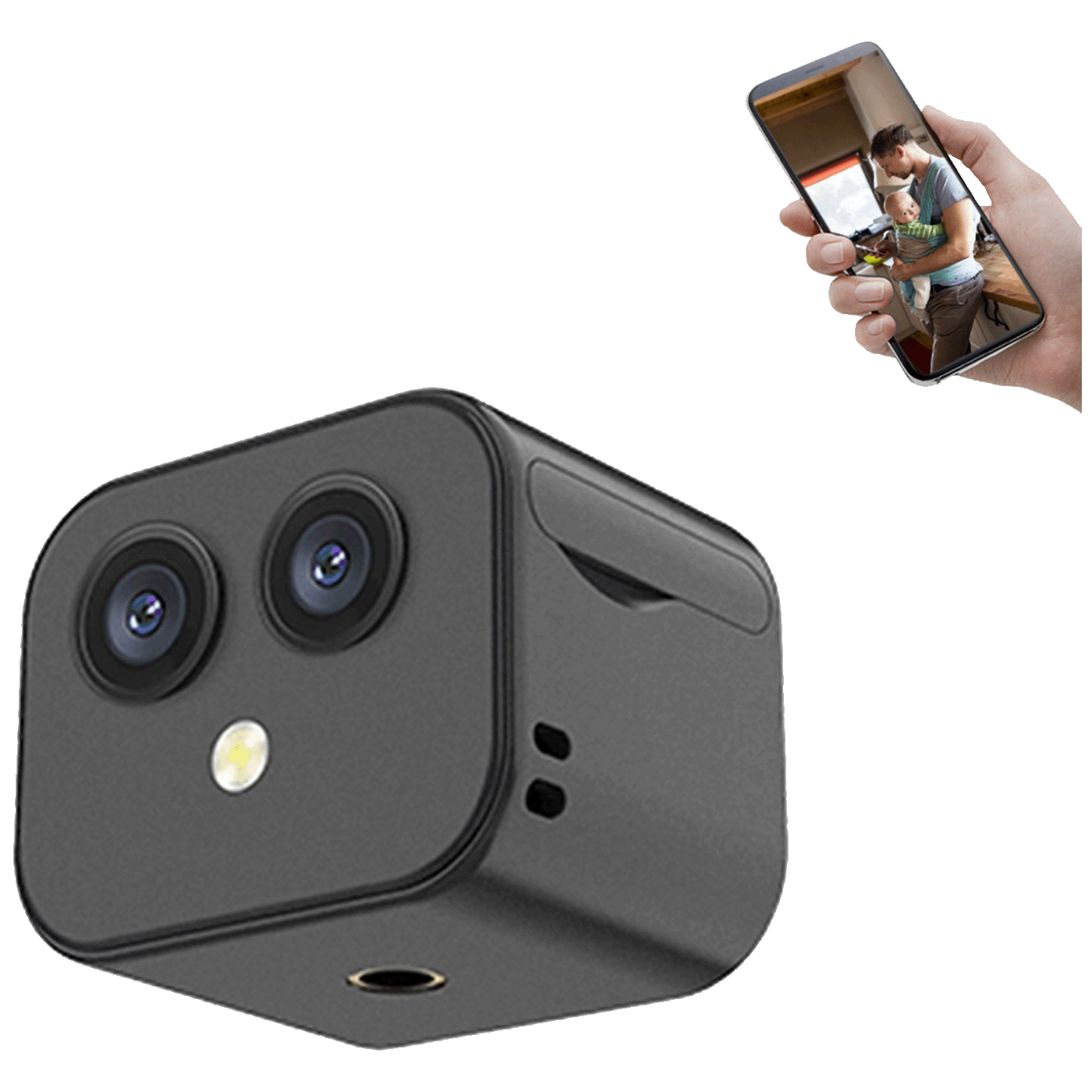 NN-SU IP Sigurnosna Kamera, 4K, 32MP, WiFi, microSD, Crna
