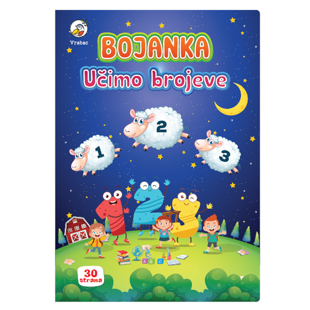 Vrabac Bojanka Plumi Učimo brojeve A4