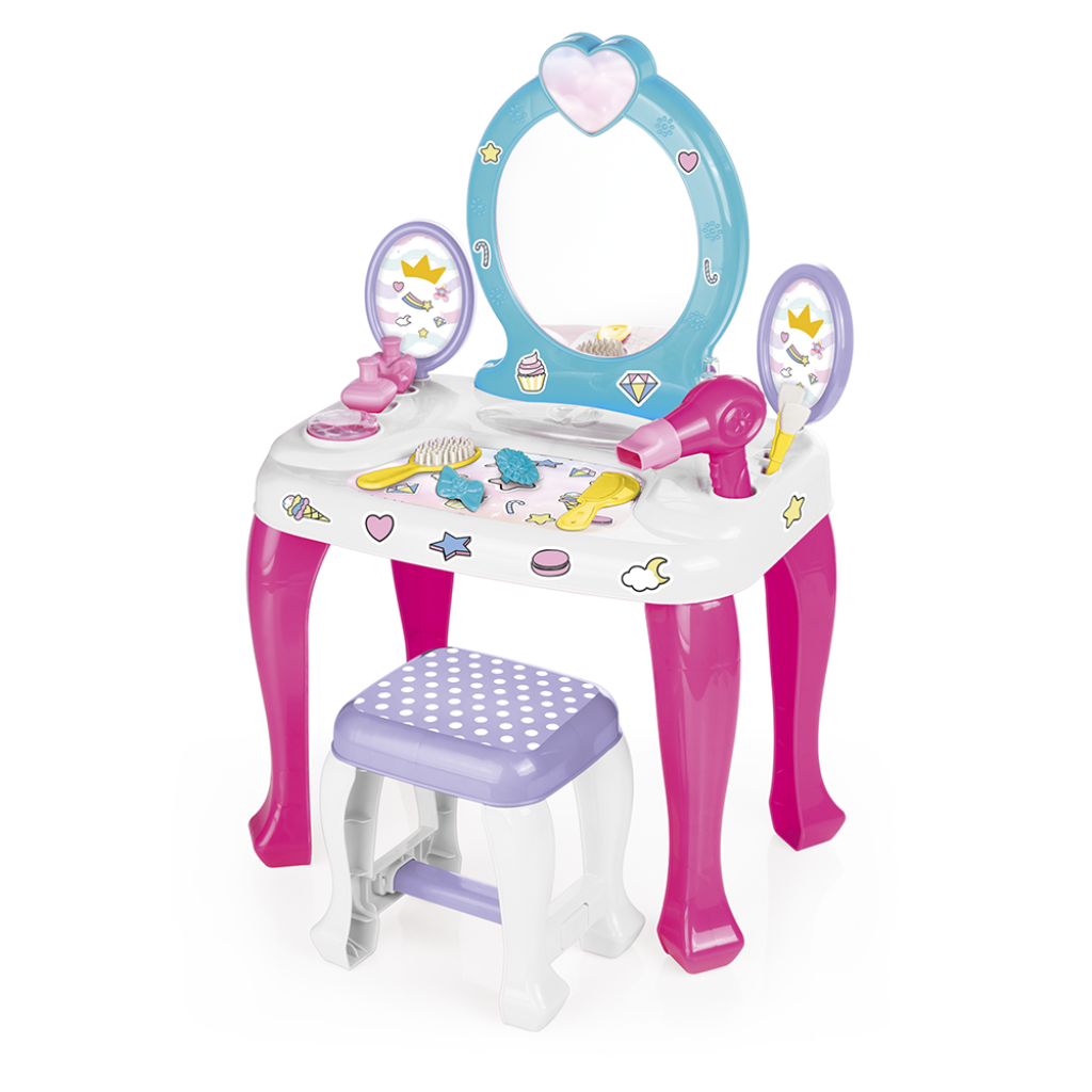 Dolu Set Za Uljepšavanje stol i stolica 2568, 71x47x31cm, Bijelo-roze