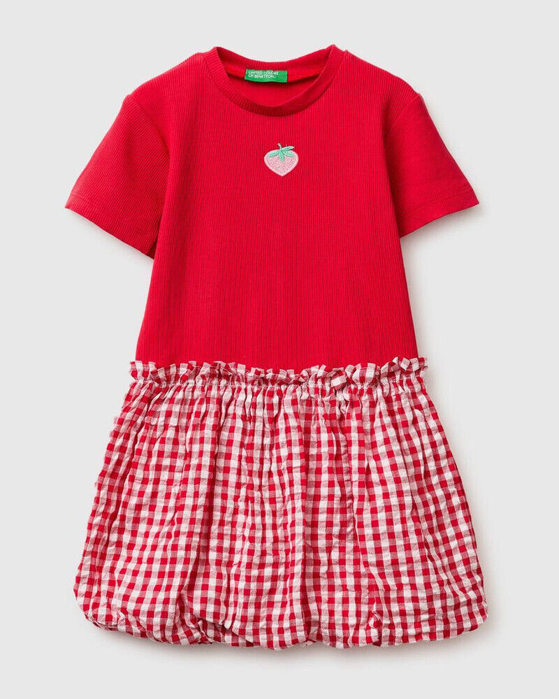 Benetton Haljina za bebe 47QJGV02PP-903-90, Roze