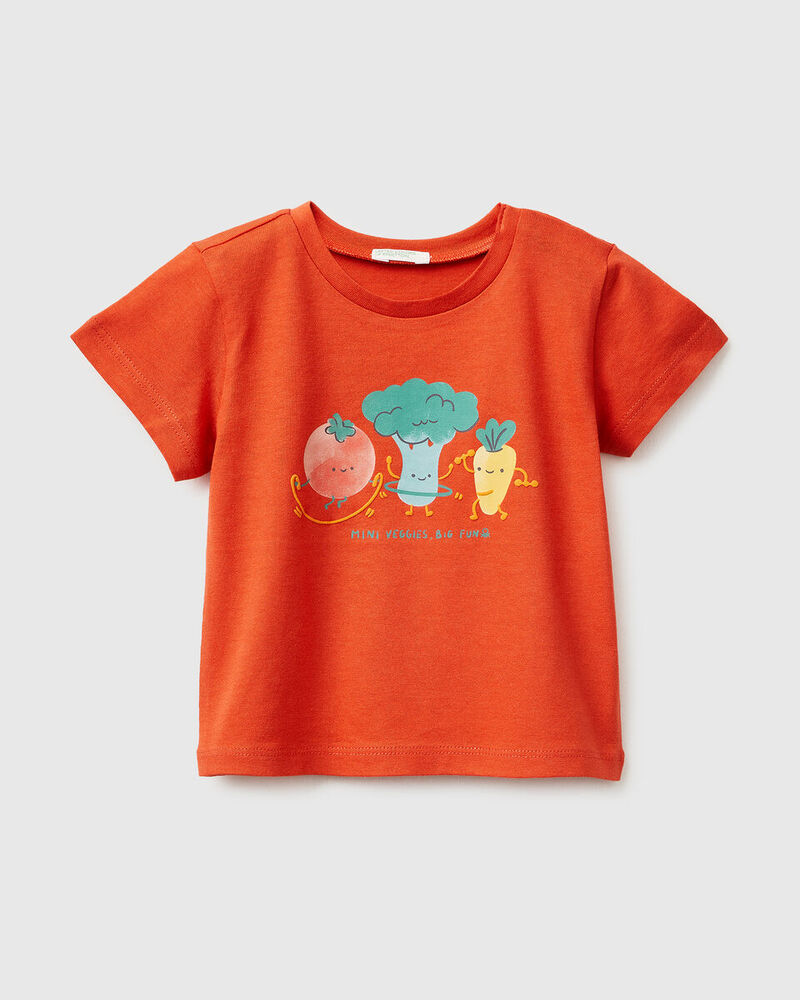 Benetton Majica za bebe 3I1XA1076W-34Y-74, Crvena