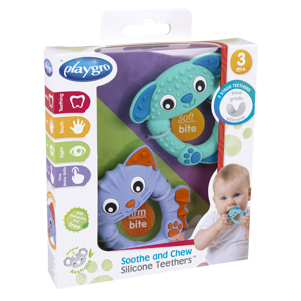 PLAYGRO Set glodalica životinje, 2 komada