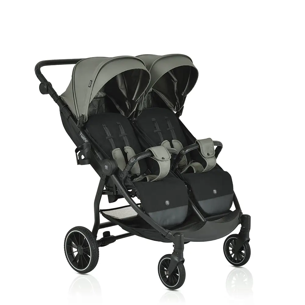 MONI Kolica za blizance TwinGo - Mineral Green