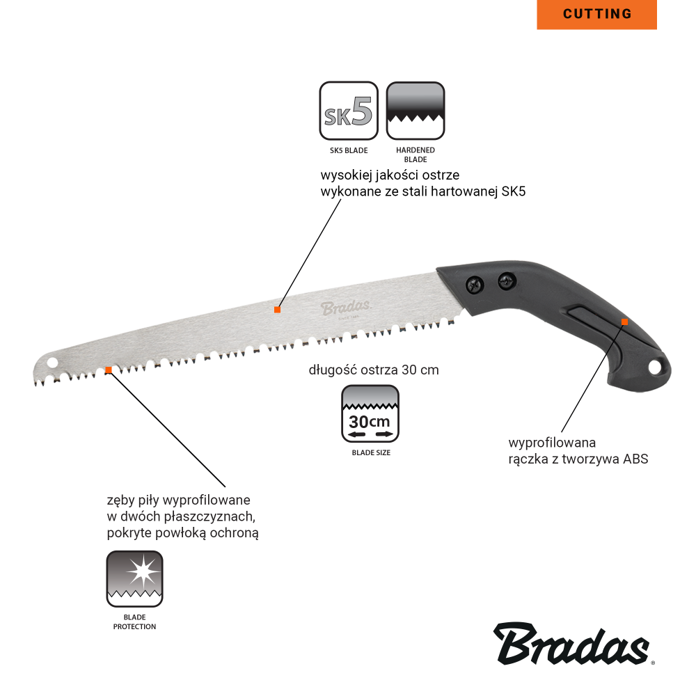 Bradas Vrtna pila, 300mm