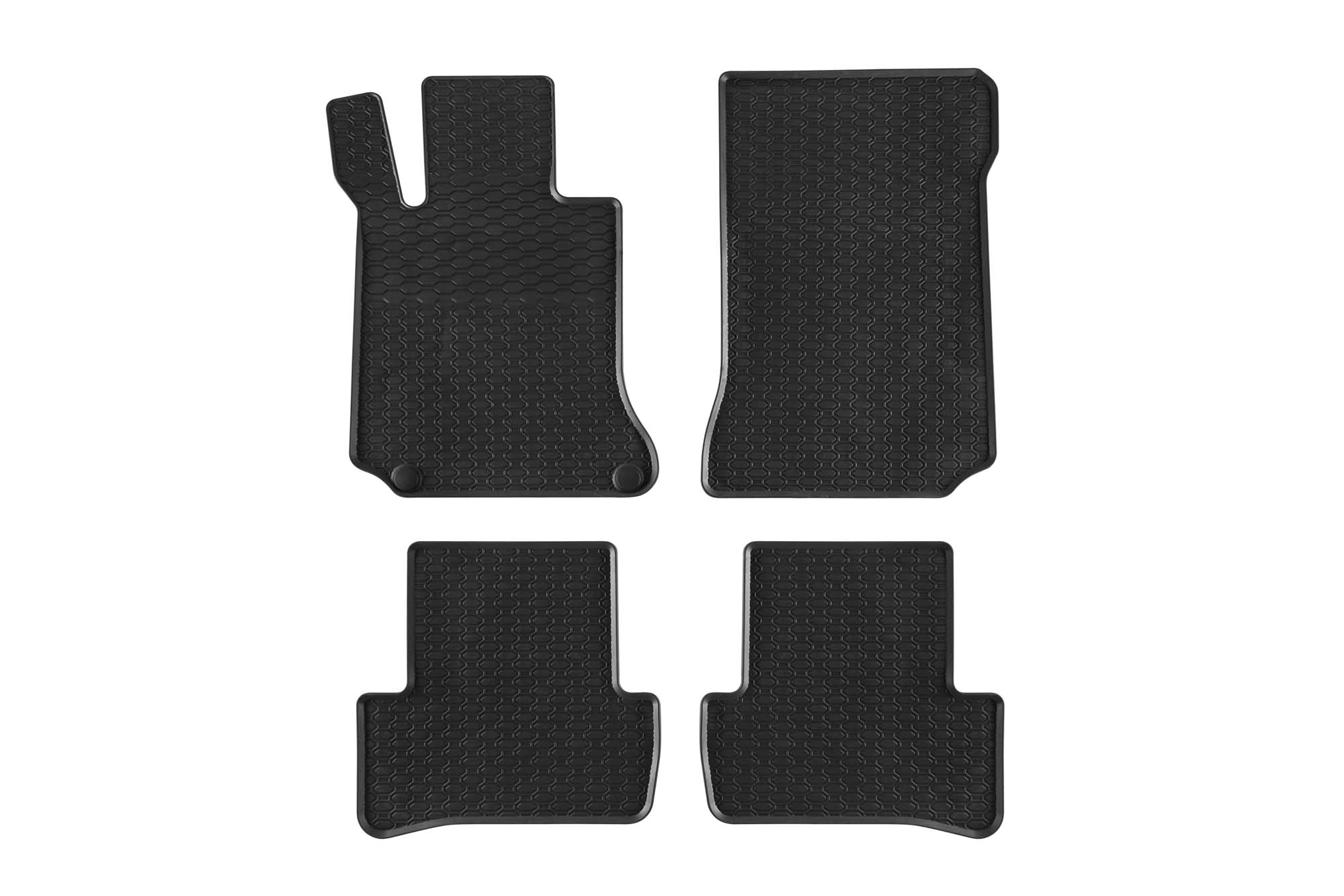 Tapetes de borracha para Renault Twingo III Hatchback (2014-2018) - tapetes de carro - preto
