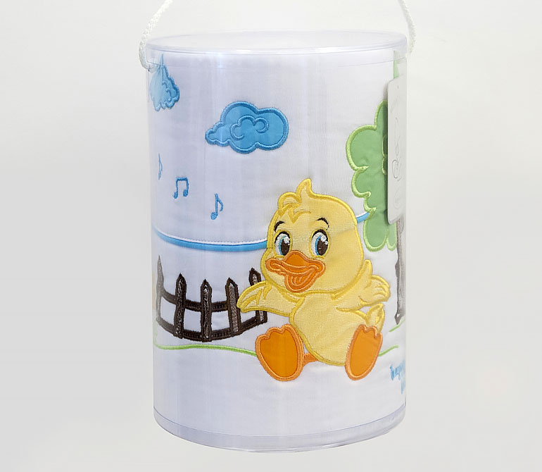 Tri drugara Pamučni prekrivač za bebe Pače, Beli