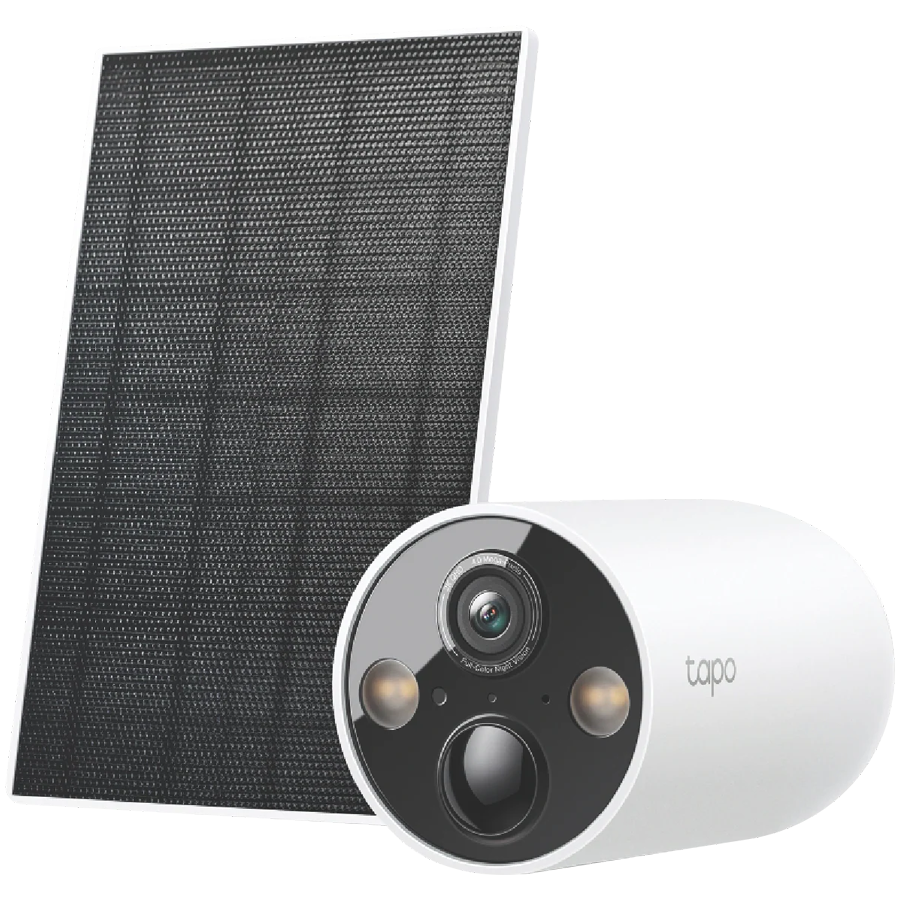 TP-Link Tapo C425 KIT, Solar Powered Security Camera Kit, 1 x Tapo C425, 1 x Tapo A201, 2K QHD ( 2650x1440), 2.4 GHz, 1000 mAh battery, Sloar panel (5.2V, 2.5W), Non Stop Power, Smart Detecti