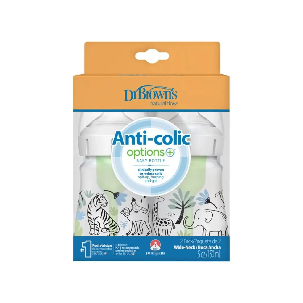 Dr Brown’s Flašica za bebe Anti-Colic Džungla, Plastična, 2 komada