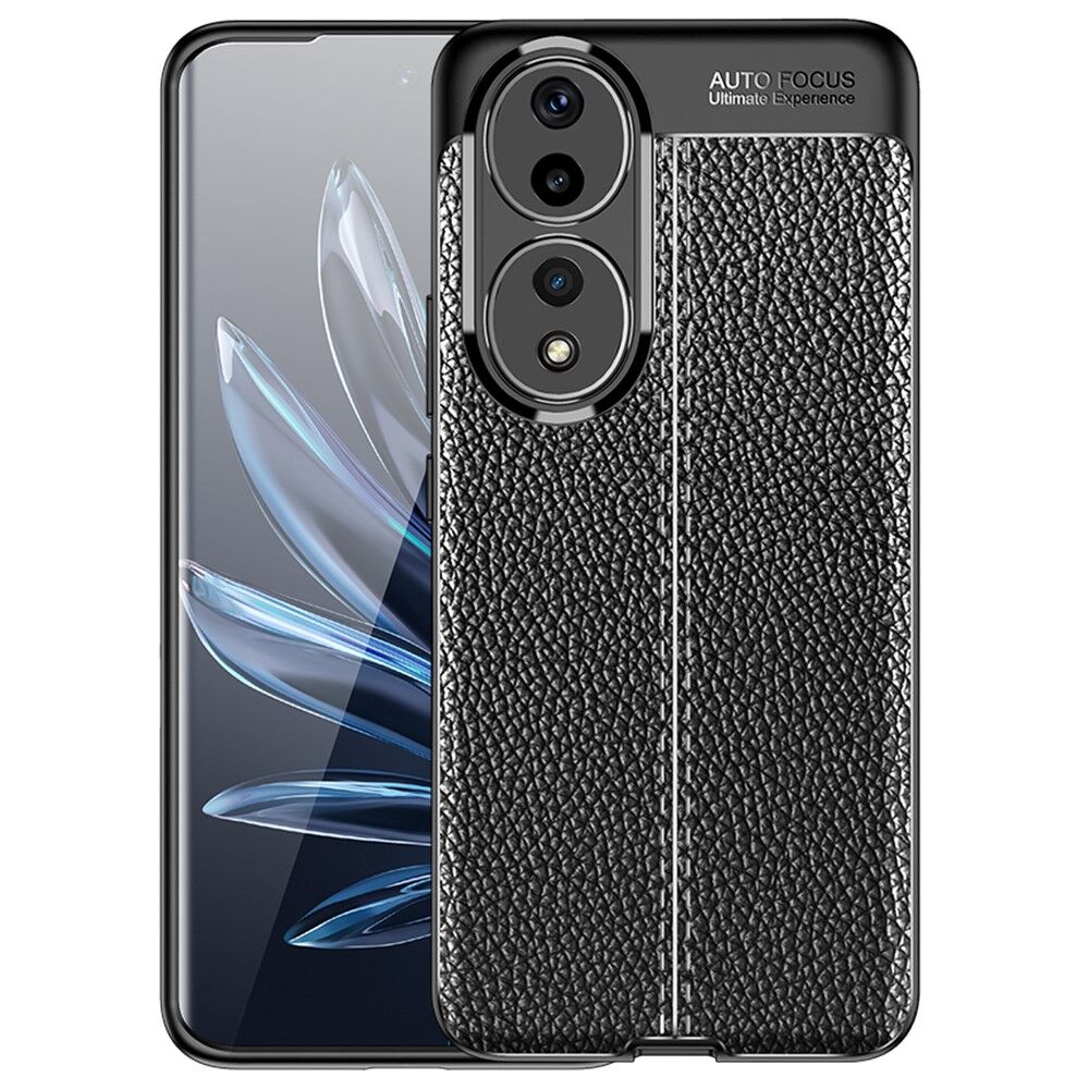 Maska za mobilni telefon Honor 90, Litchi, Crna