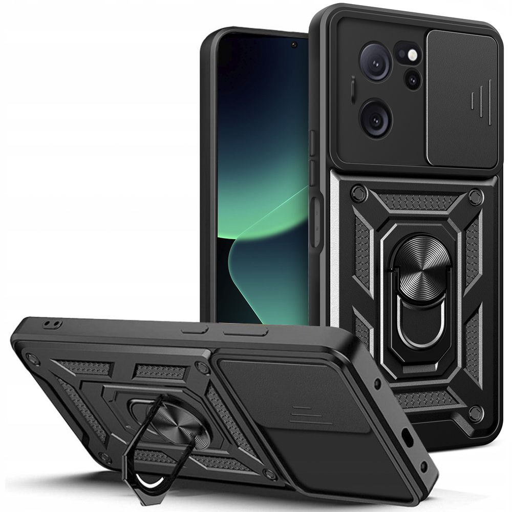 Tech-Protect Maska za mobilni telefon za Xiaomi 13T / 13T Pro Camshield, Crna