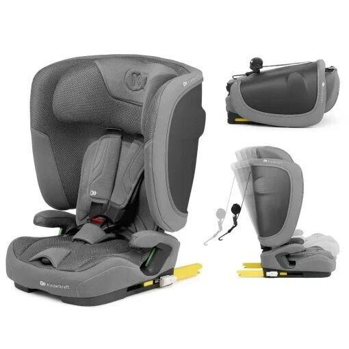 Kinderkraft Auto sedište Fiks2Go I-size, 76-150 cm, Sivo