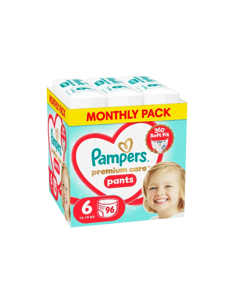 Pampers Pelene Premium Care Pants 6, Monthly, 13-19 kg, 96/1