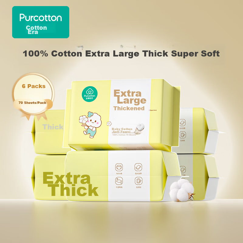 PurCotton Maramice za bebe, 6x70 listova