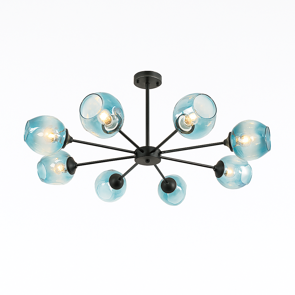 Giga Luster D8301-8R, E27*8, Crni