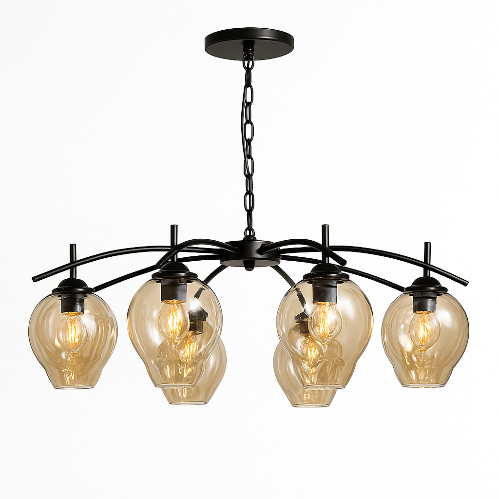 Giga Luster D8300-8R, E27*8, Crni
