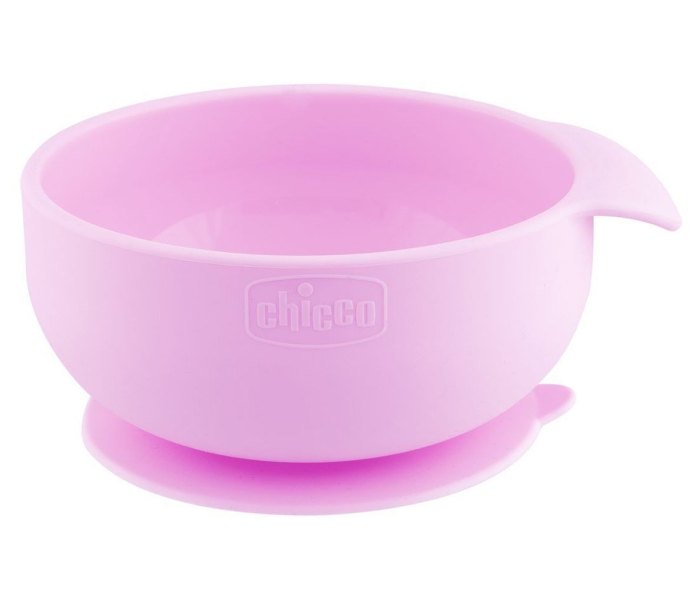Chicco Easy Bowl vakumski silikonska činija za decu 6m+ Roze
