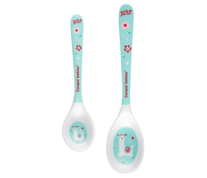 CANPOL BABIES Set kašika za bebe 4/530 Melamine Exotic Animals tirkizni