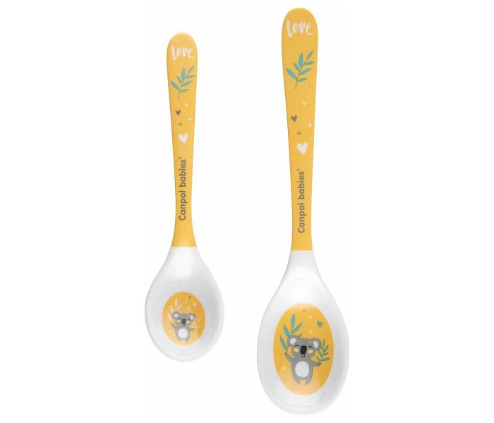 CANPOL BABIES Set kašika za bebe 4/530 Melamine Exotic Animals žuti